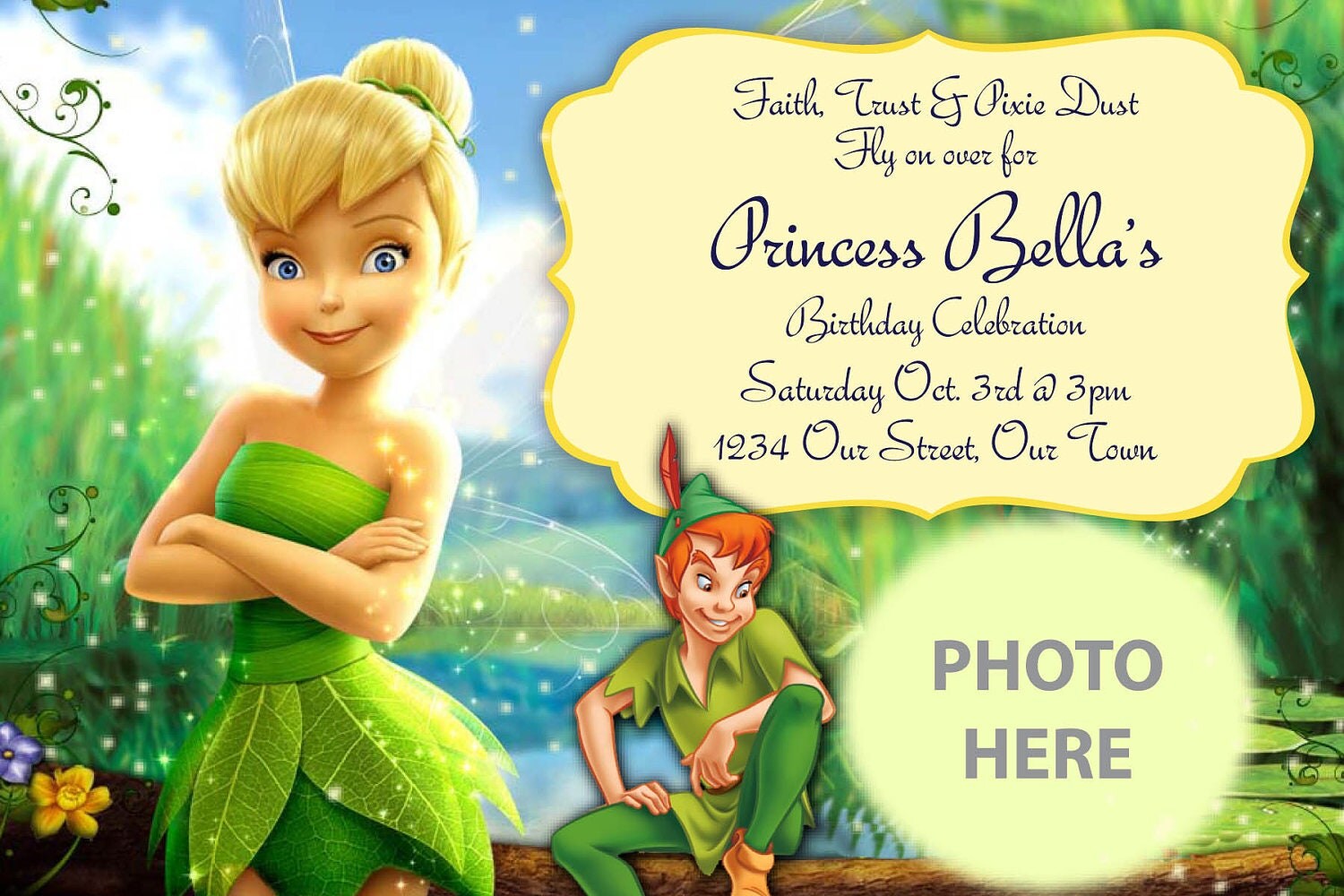 Tinkerbell Invitations Template 4