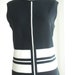 60s Mod Black Dress / Black/White Engineered Shift Dress / Size 8 / Acrylic Doubleknit 60s Dress