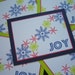 Reserved for Nadine Snowflake Christmas Cards Lime Green and Navy Blue Set of 20