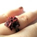 Fall autumn ring - burgundy, wine, flower ring, - purple, plum, red ring - bouquet ring, rose, peonies, fall flowers