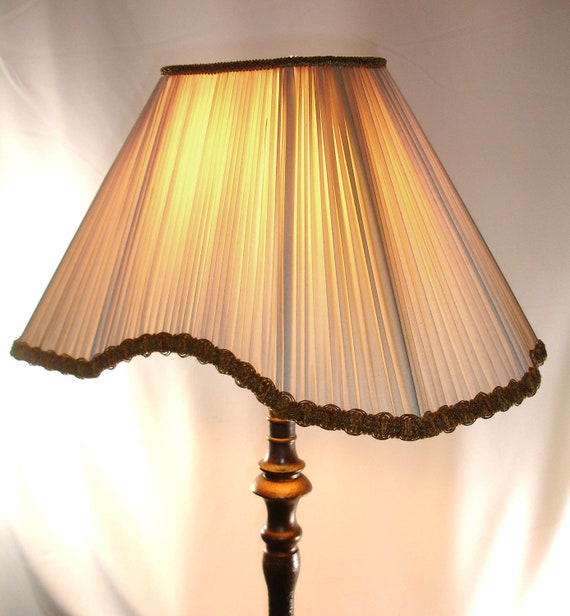 Lamp Shade Custom Pleated Ivory Silk Hand Made NY