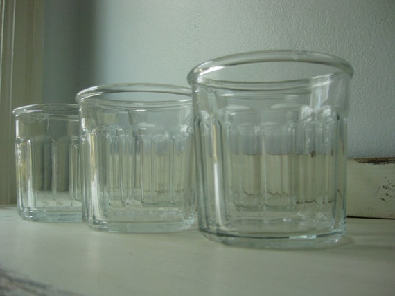 Set Of 5 French Jelly Jar Glasses Working Glasses