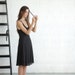 Black Knee Length Women Dress, Black Dress NOW 30% off
