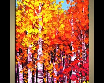 Landscape Painting, Original Contemporary Palette Knife Fine Art Painting Abstract Textured On Stretched Canvas Ready To Hang
