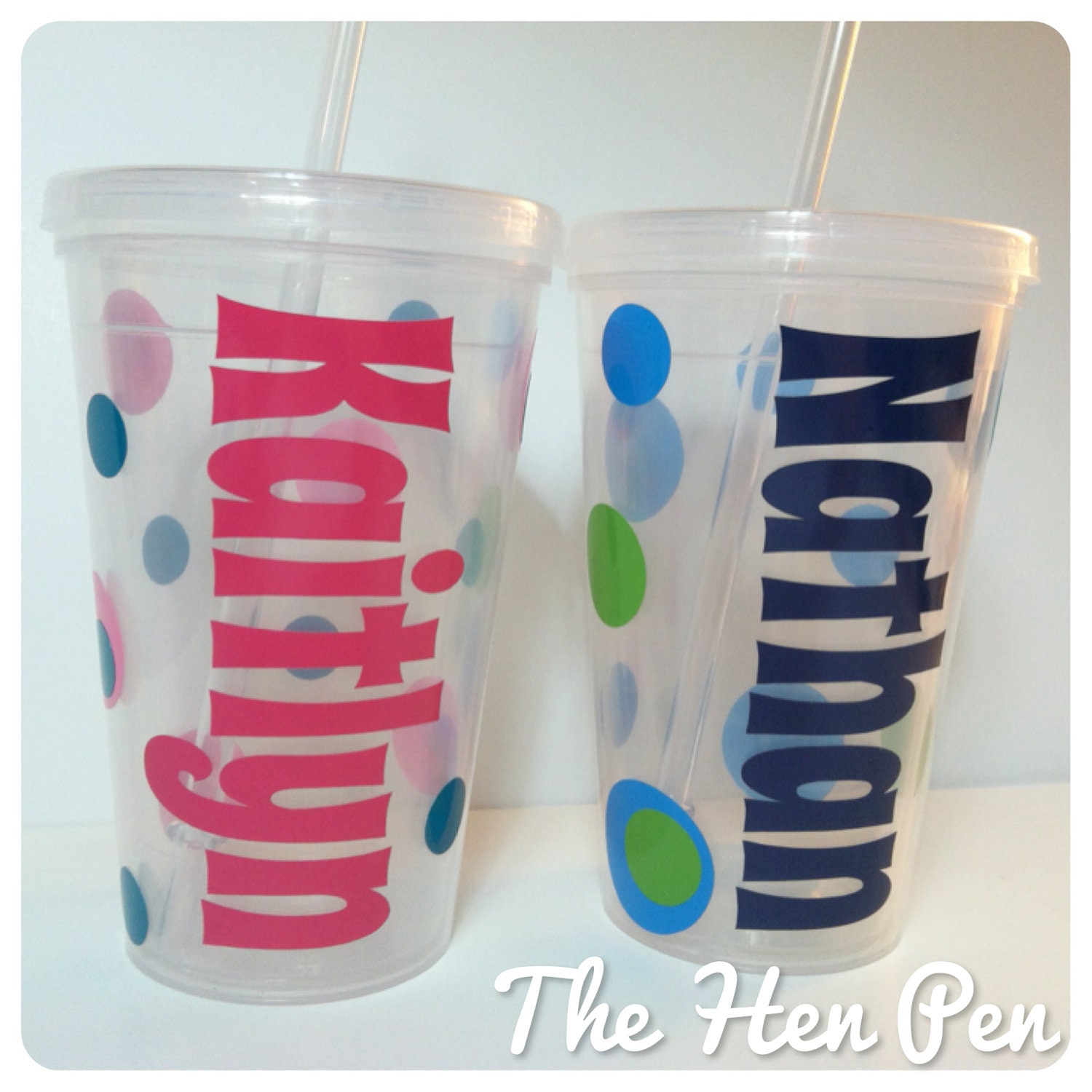 clear unbreakable tumblers TheHenPen Cups with CLEAR Kids Personalized tumblers by 16oz