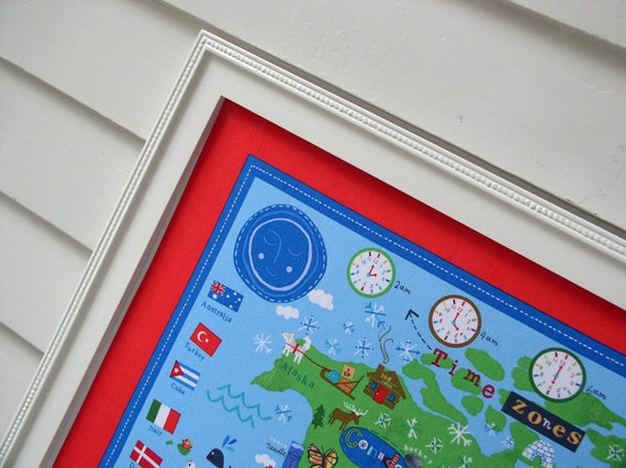 World Map BULLETIN BOARD Kids Magnetic Memo By