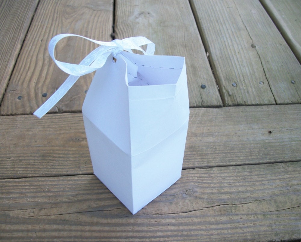 Printable Blank Milk Carton Favor Box Template