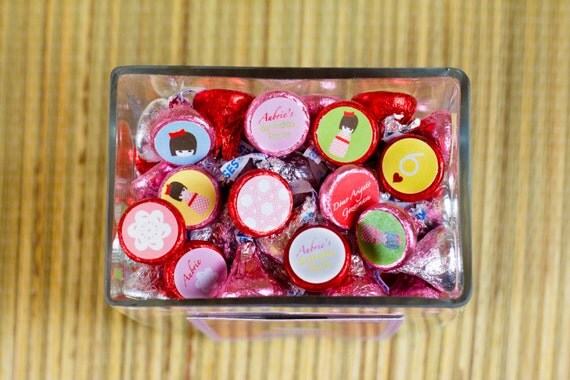 Kokeshi Party- Hershey Kiss Labels- print your own Il_570xn