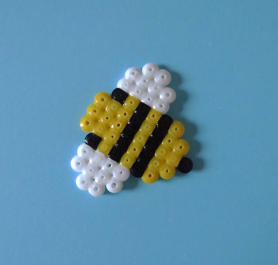 Little Bumble Bee pixelated charm decoration gift GEEK