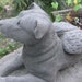 cement pitbull statue