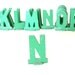 Vintage Metal Sign Letter "N" (1-13/16 inches tall) with Base - Industrial Decor, Art Supply, and more