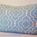 2-PC Set / Mediterranean Blue LUMBAR Pillow Covers / 12" x 18" / Blue / Designer Fabric / Decorative Pillow / Geometric