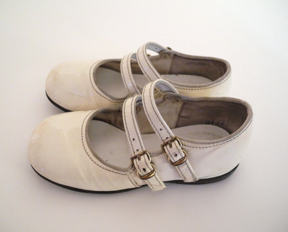 1960's Jumping Jacks White Patent Leather