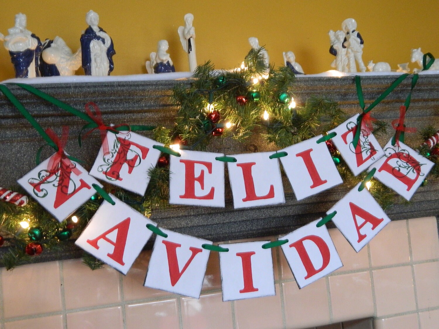 FELIZ NAVIDAD Banner Spanish Christmas Garland Spanish