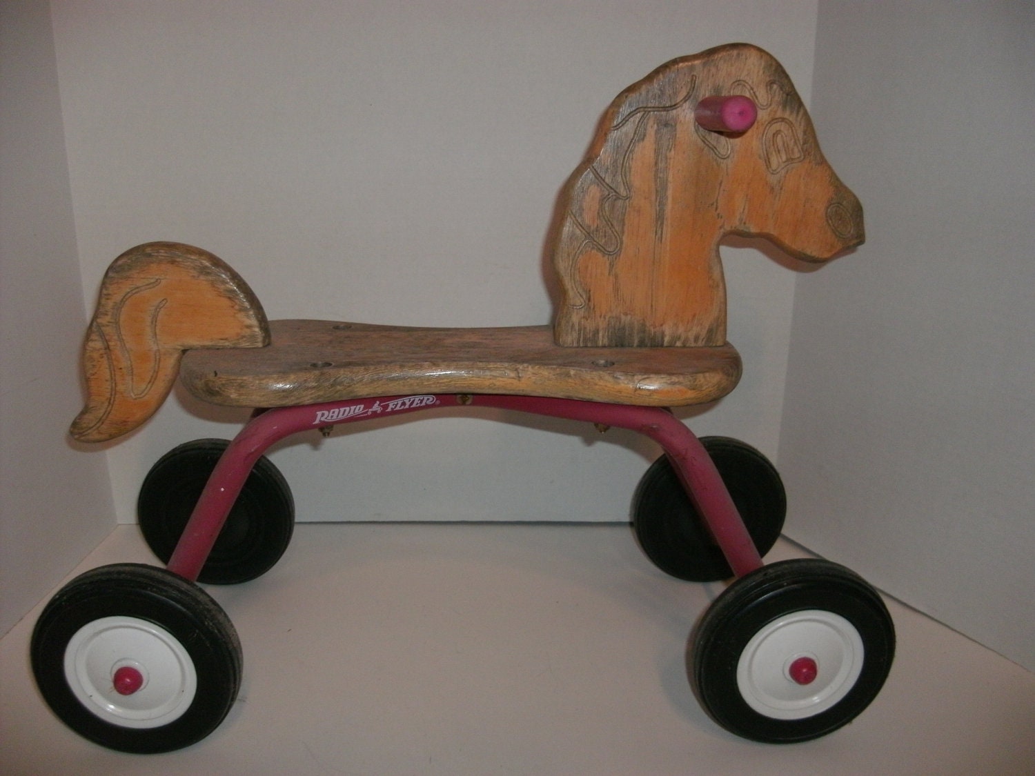 Vintage Radio Flyer Wood Pony / Trike / Kiddy Horse Ride