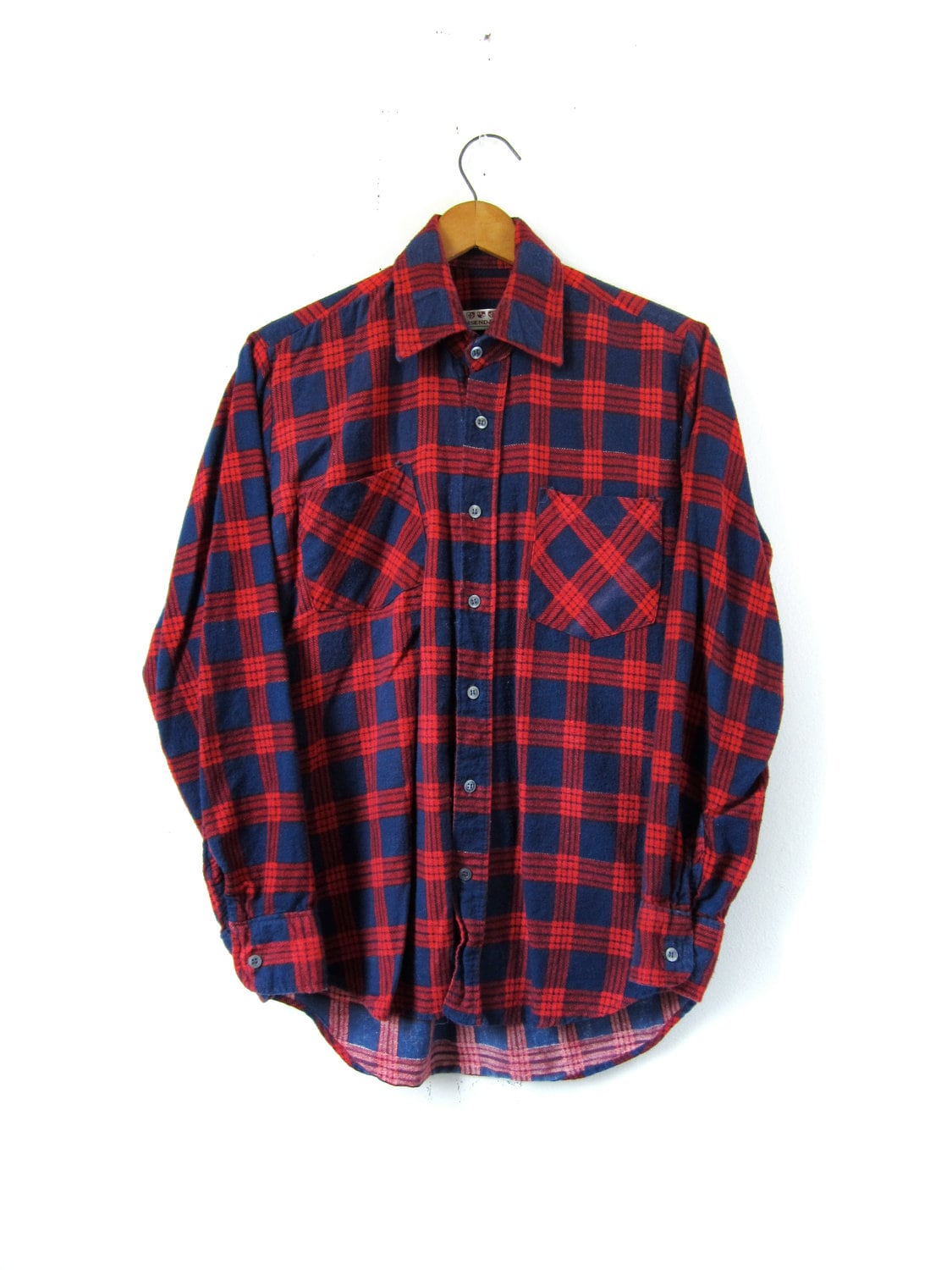 90s Grunge Flannel Shirt Red Mens Small / Womens by MemoryVintage