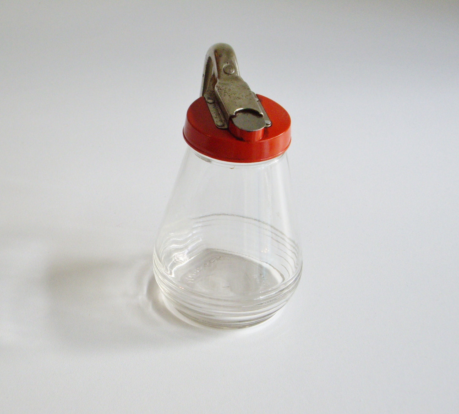 Vintage Syrup Dispenser or Pitcher Androck Glass Federal