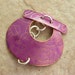 Etched Copper Toggle Clasp, Orchid Purple FlipFlops Pattern, 1.5" x 1.5", Triangle