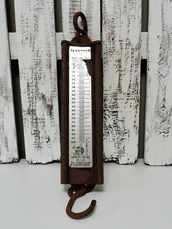 Antique Hanging Scale Hanson Model 8910 by RusticAttic on Etsy