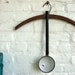 Antique Enamel Ladle White and Black Farm Kitchen Soup Spoon