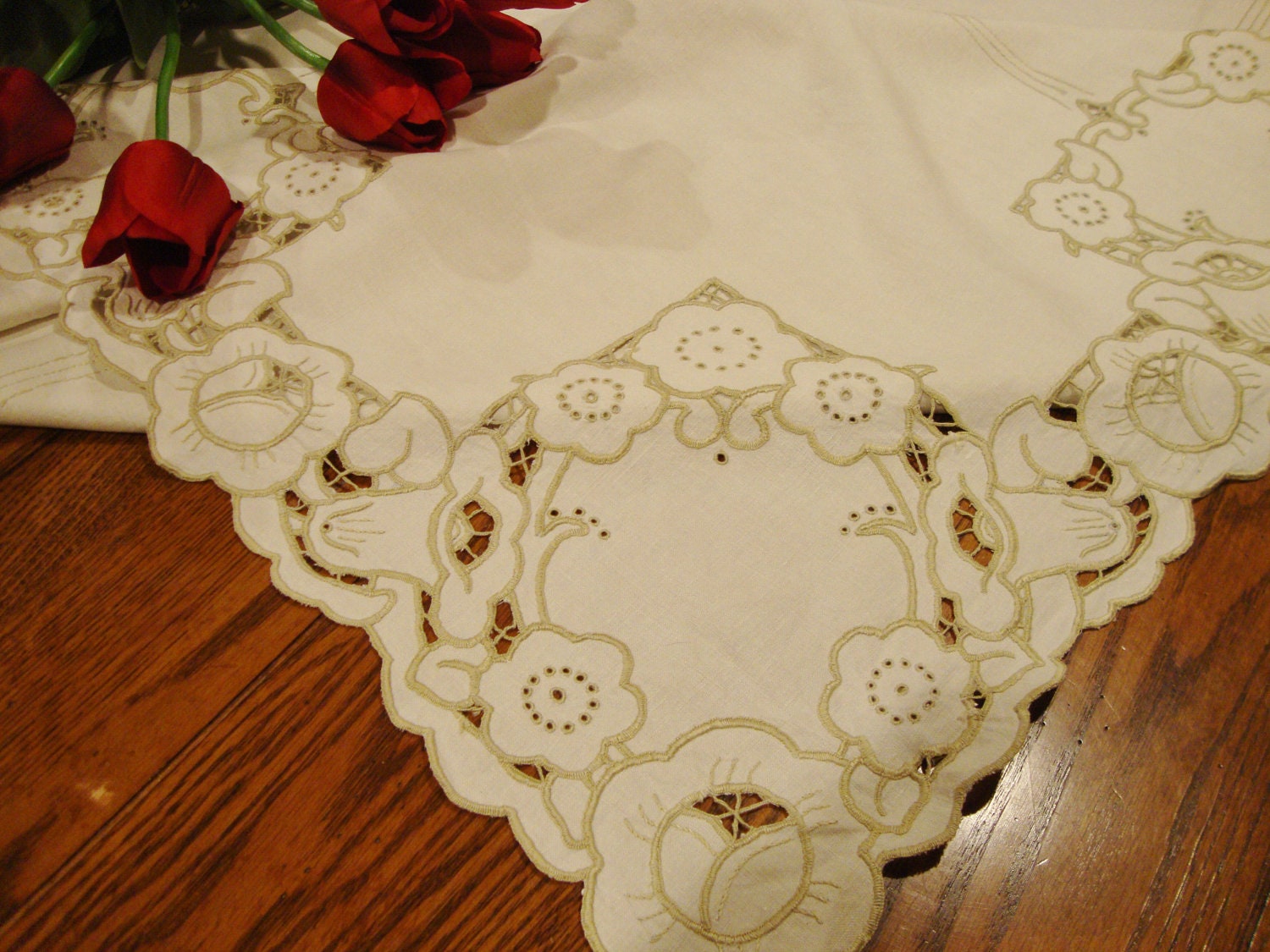 Madeira Linen Tablecloth Antique Heirloom Table Linens
