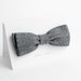 Grey wedding bow tie - double sided