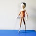 ANTIQUE Grodnertal Wooden Peg Jointed Doll Late 19th Century / Early 20th Century