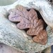 Rustic Oak Leaf Handmade Hair Barrette - Wooden Hair Clip Made From Sycamore Bark