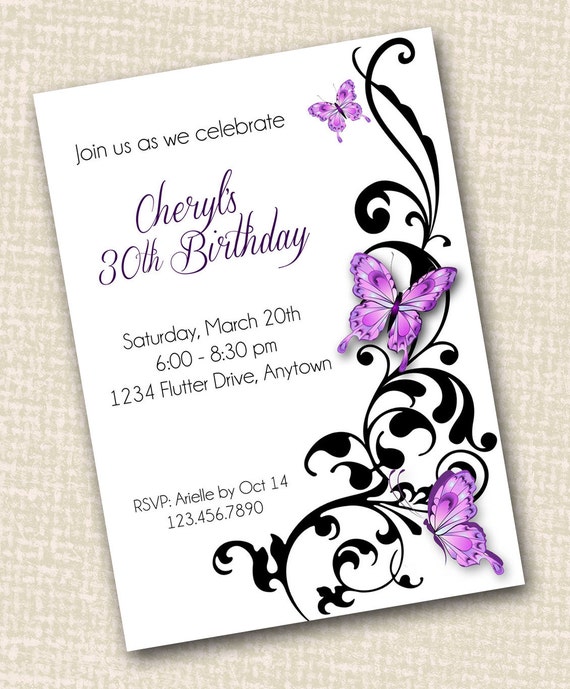 Free Printable Butterfly Invitations 7