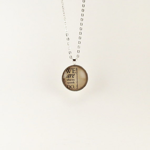 Inspirational Quote Pendant Necklace Motivational Jewelry We