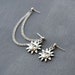 Pewter Sun Double Pierce Cartilage Earring (Pair)