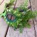 Elegant Spring Green Poison Ivy Fern Masquerade Mask.
