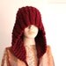 Beanie with Earflaps-Adult, Teen, Women,Men - Oversized Hat - Burgundy - Knit - Winter Accessories