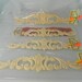 Vintage Wood Appliques Hobby Wood 4 pieces