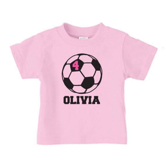 Personalized Girl Soccer T Shirt Soccer Birthday Tee Shirt