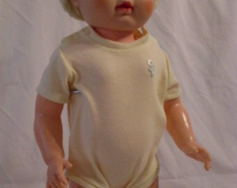 19-20" Yellow Onesie with White Flower