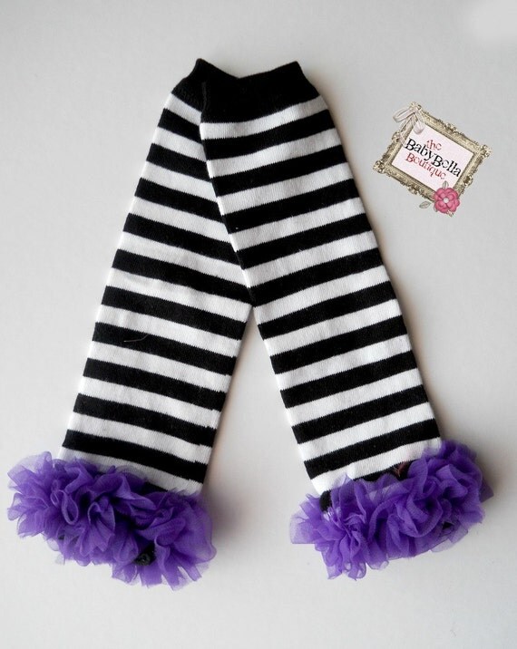 Items similar to All Legwarmers ON SALEwhite and black stripe with
