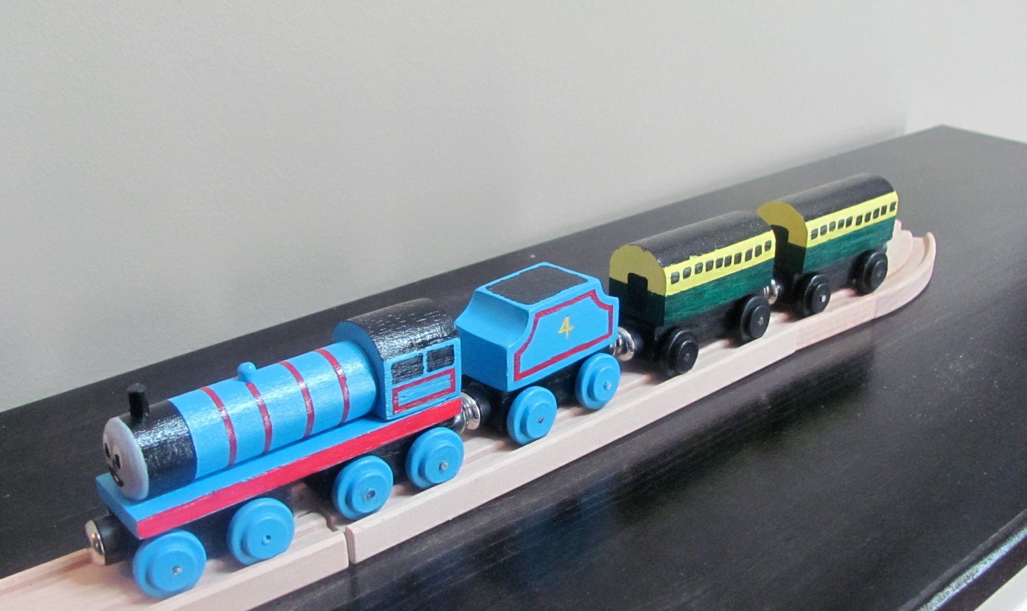 Handmade Wooden Toy Train-Gordon Train with by JLKOriginals