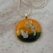 Fused Glass Jewelry, Fused Glass Pendant Necklace, Cat Pendant Necklace