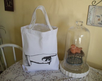 Reusable grocery bag, gift bag, canvas tote, cotton tote, gym bag, commuter bag,