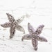 Starfish Earrings. Rhinestones. Beach Wedding. Destination Wedding. Bridesmaids Earrings. Sterling Silver Post Earrings.Whimsical.