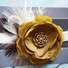 LIMITED Edition, Fall headband upon soft elastic, brown and cream feathers nestled upon cream veiling. ALL SIZES