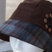 Cloche Hat Women Chemo Brown Corduroy Flannel Lined Vintage Button Accent Downton Abbey Style