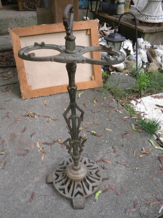 antique ornate 1910s 1920s IRON SMOKING STAND cigar by score571