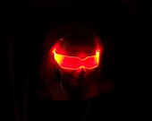 The original Illuminated Cyber goth visor V2 Neon Orange like cyberdog