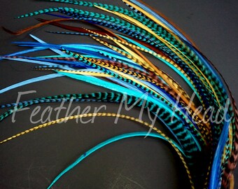 Whiting Grizzly Feather Extensions, Premium Extra Long Feathers