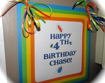 Bug Party Birthday Door Sign Buggy Bash Birthday Sign Welcome sign