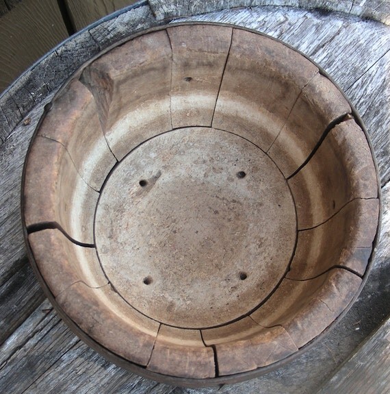 Wooden Dutch Cheese Mold Mould Gouda Vintage Rare