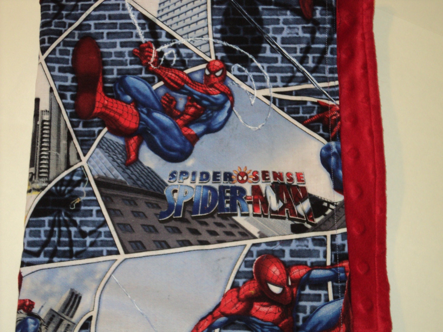 Spider-man Baby Blanket Superhero Security Blanket Minky