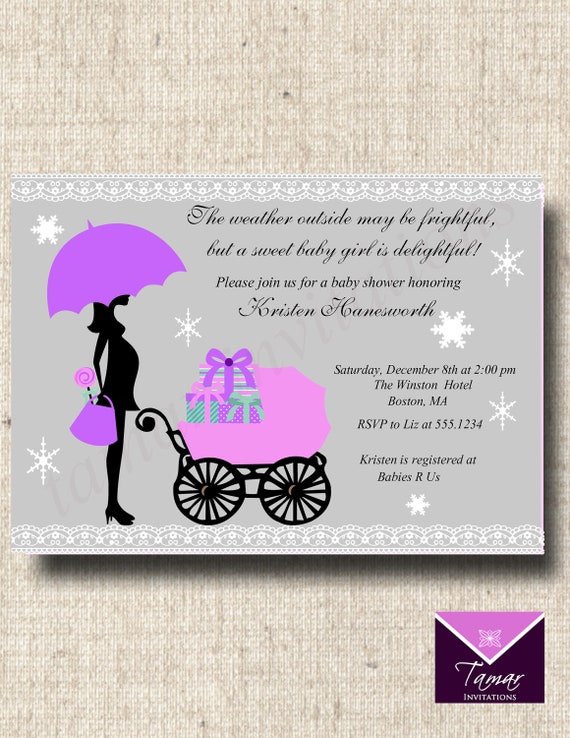 PRINTABLE Holiday Baby Shower Invitation - Great for Christmas, Winter or Holiday showers Il_570xn